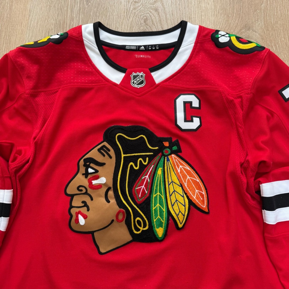 Adidas Chicago Blackhawks Toews Hockey Jersey Mens 54 Red Authentic NHL 19 - Picture 3 of 10